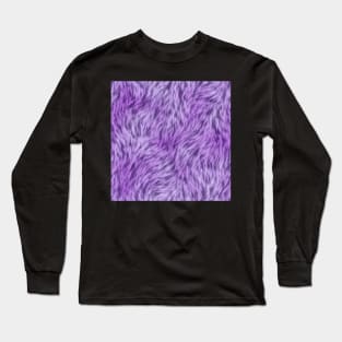 Lilac and Purple Fur Design Long Sleeve T-Shirt